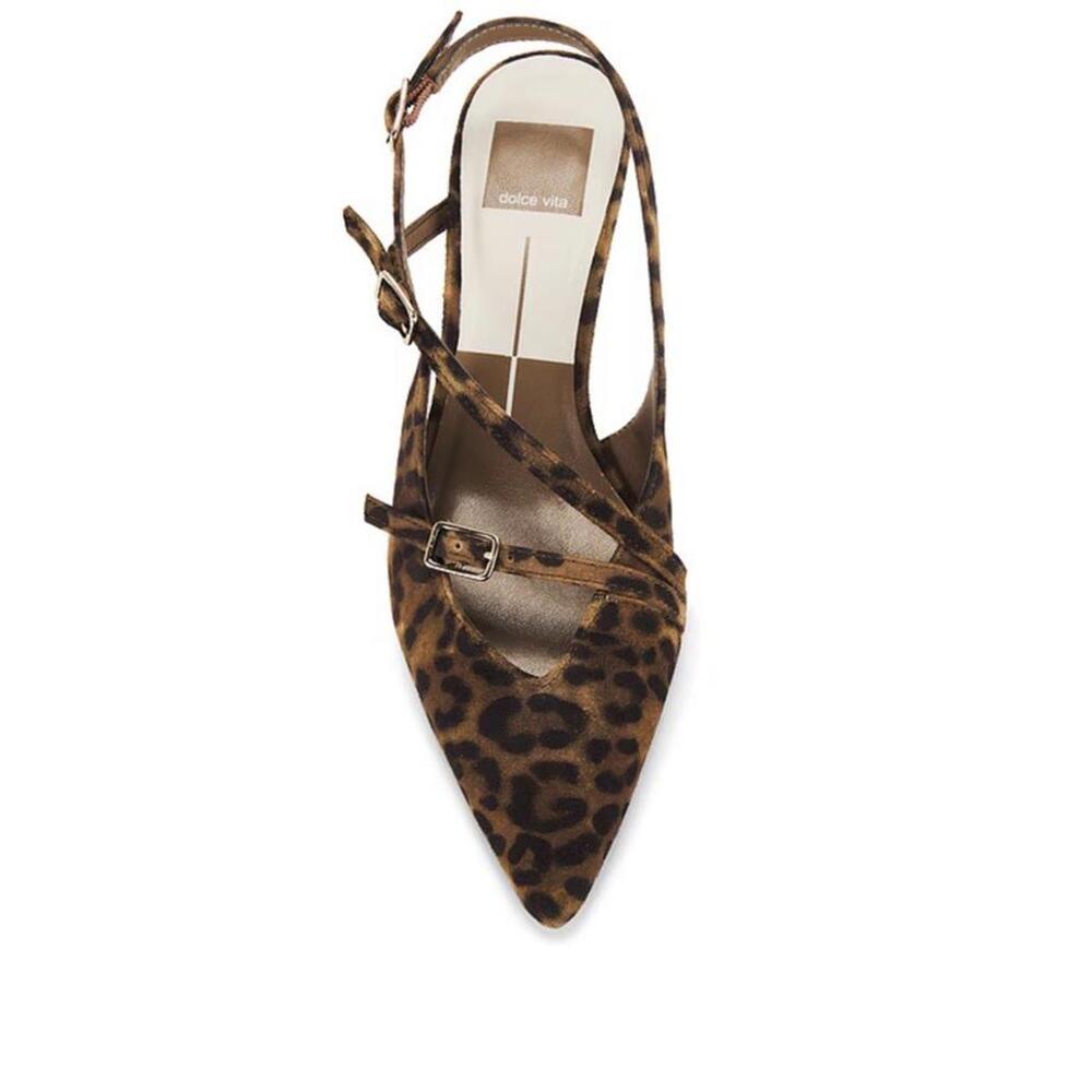Pamla Mid Sling Back Heel in Leopard Dolce Vita - Picture 3 of 6